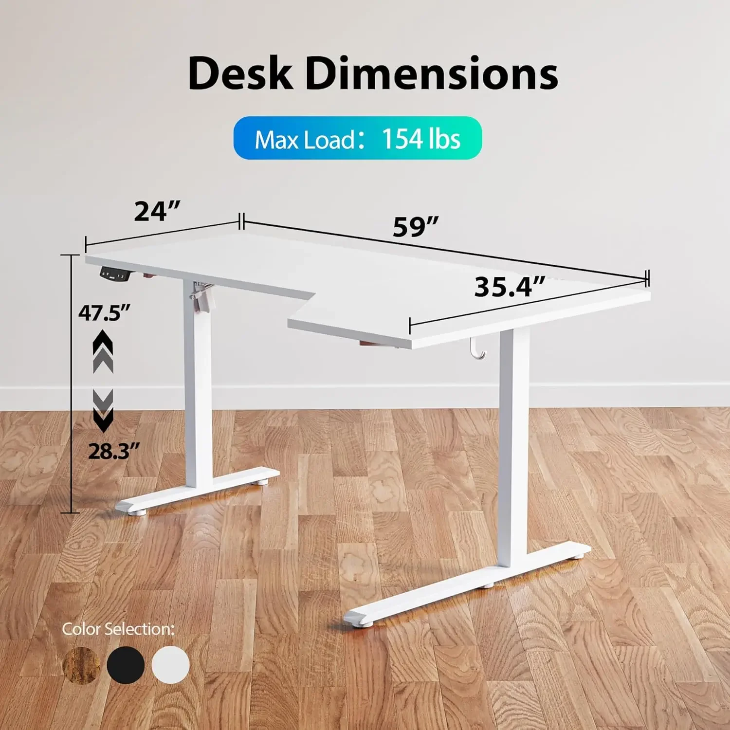 L자형 전동 스탠딩 데스크 59인치 높이 조절 가능한  - Home Office Work Table 리뷰 및 가격